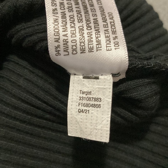 Wild fable Large black sleeveless dress. Collar with zipper 94% cotton 6%spandex - Picture 9 of 9